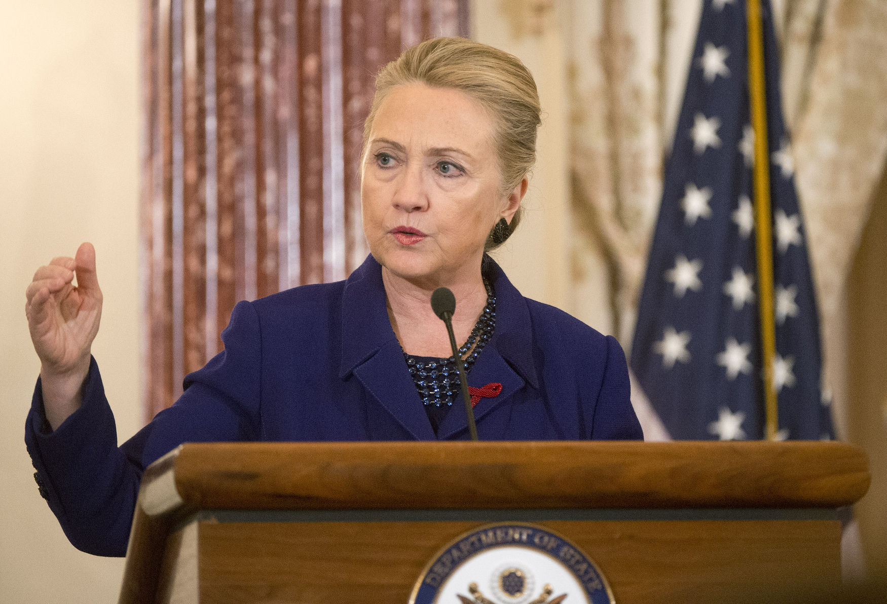 Secretary Clinton holds World AIDS Day Ceremony in Washington