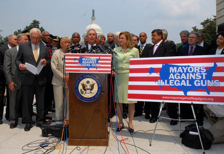 NY MAYOR MICHAEL BLOOMBERG SPEAKS ON GUN CONTROL IN WASHINGTON