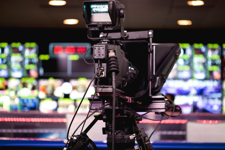 Digital camera in TV studio for video production