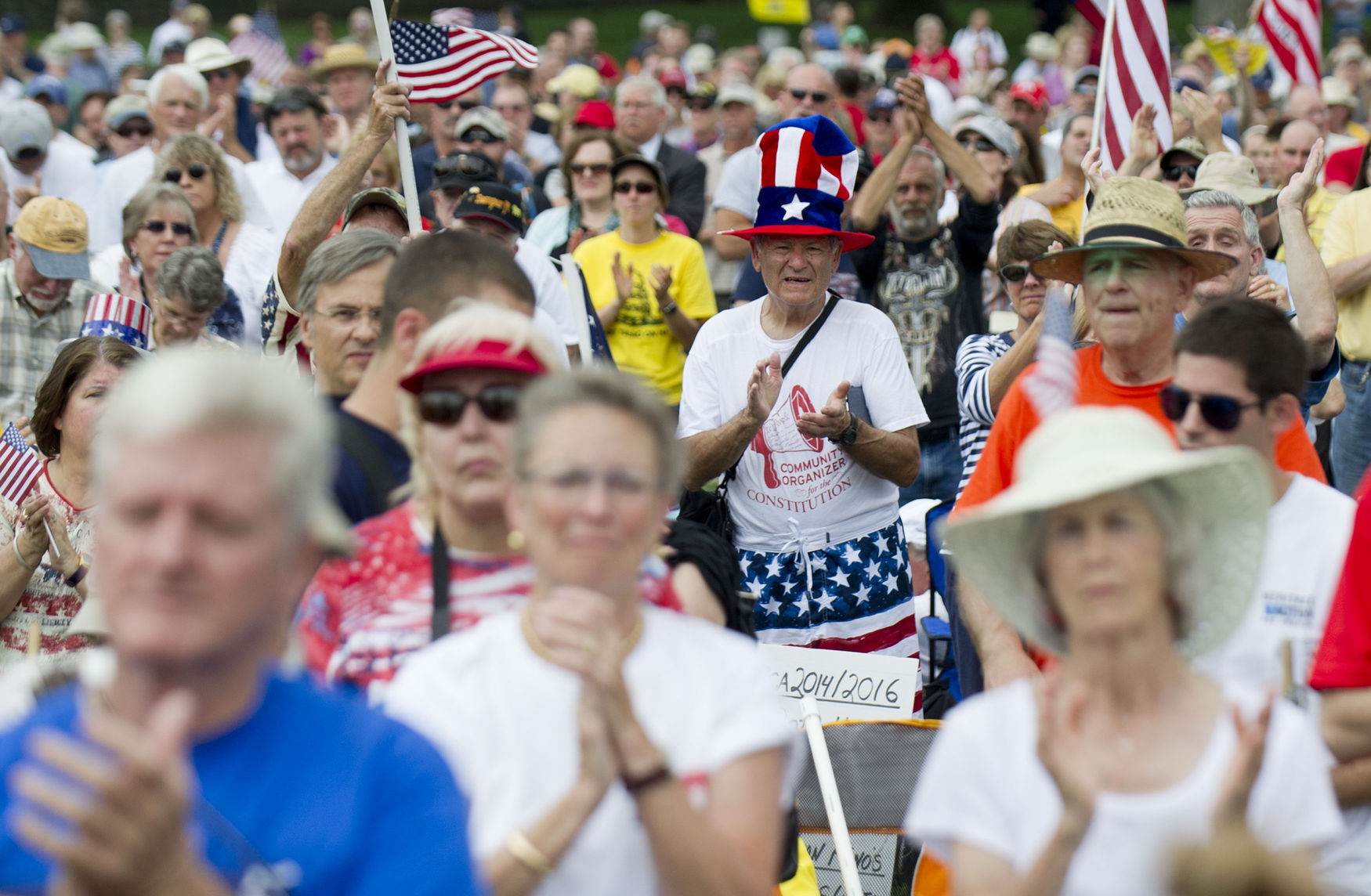 Tea Party members at a rally