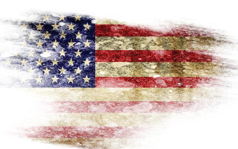 tattered American flag