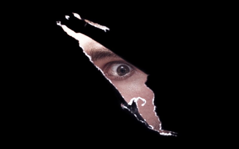 spying through a hole