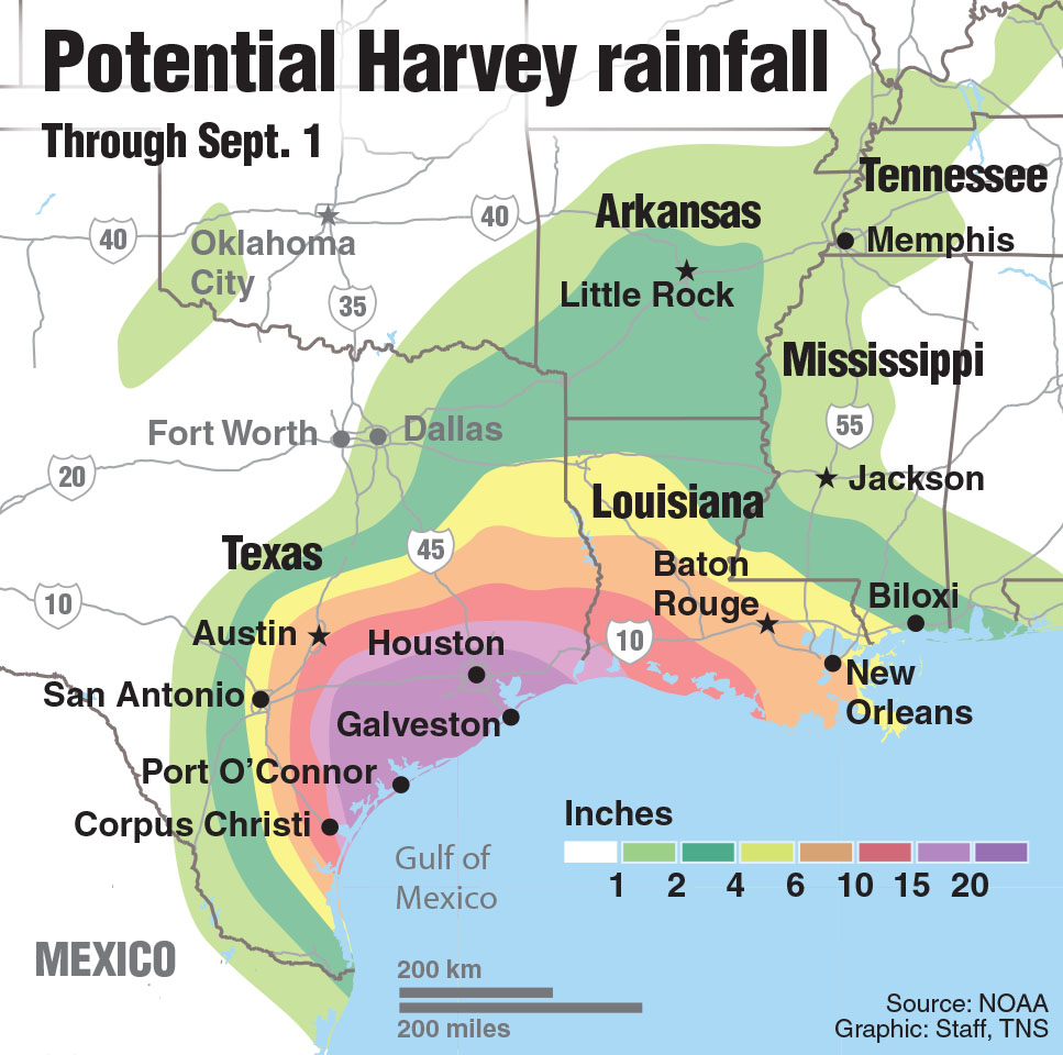 Hurricane Harvey Map Region
